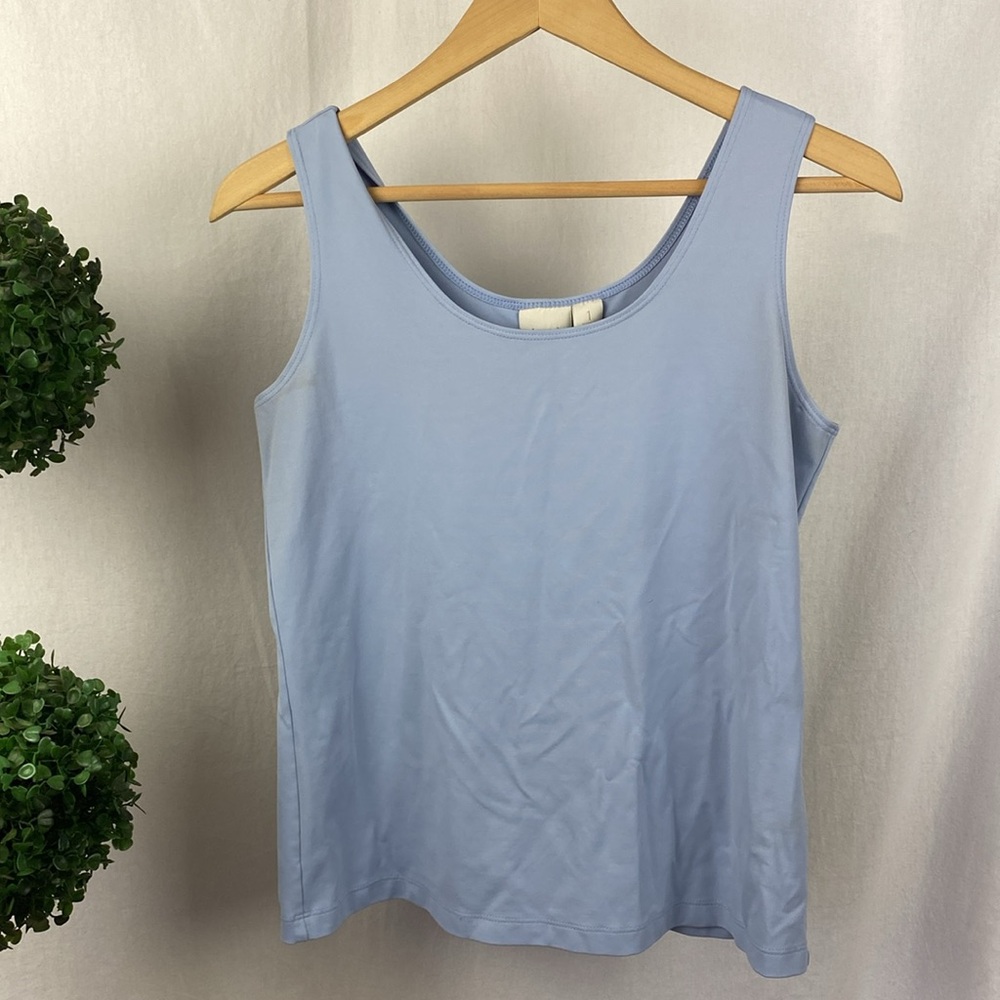 Chico’s Blue Sleeveless Basic Microfiber Tank Top… - image 1